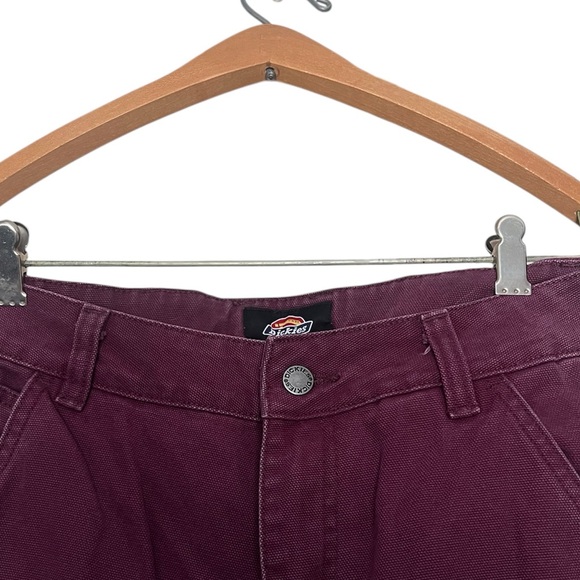 Dickies Duck Canvas Pants Burgundy Eggplant Purple Women’s 10 - Picture 2 of 6